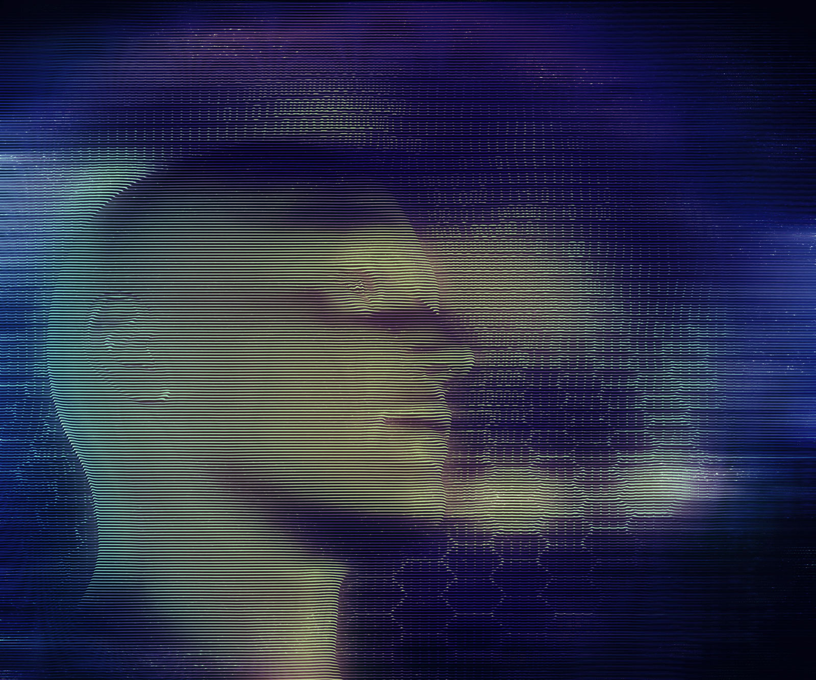 Rendering 3D di una testa umana con effetto ologramma per l'analisi sugli assistenti vocali e Intelligenza Artificiale