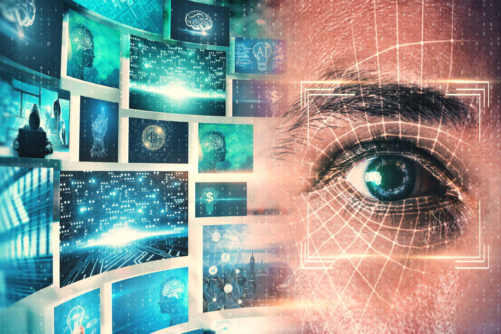 Figura astratta di riconoscimento digitale per l'articolo su entity resolution e motori AI