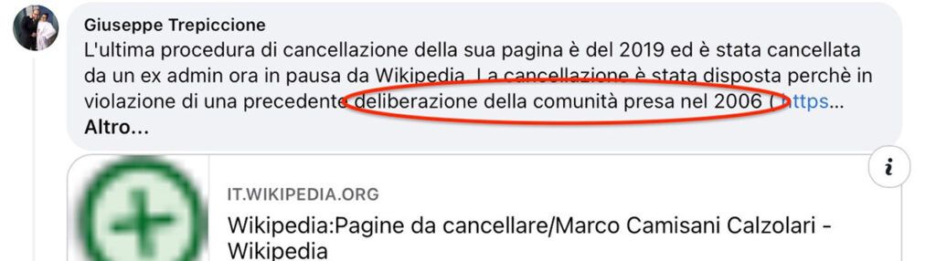 Lo strano caso di Wikipedia e Camisani Calzolari 3 Lo strano caso di Wikipedia e Camisani Calzolari - 3 - Gabriele Gobbo