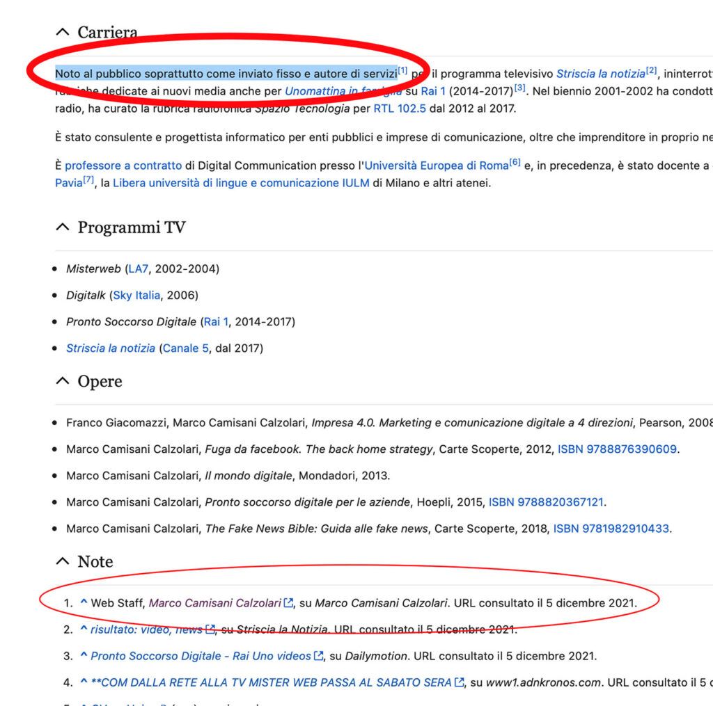 Lo strano caso di Wikipedia e Camisani Calzolari 12 Lo strano caso di Wikipedia e Camisani Calzolari - 12 - Gabriele Gobbo