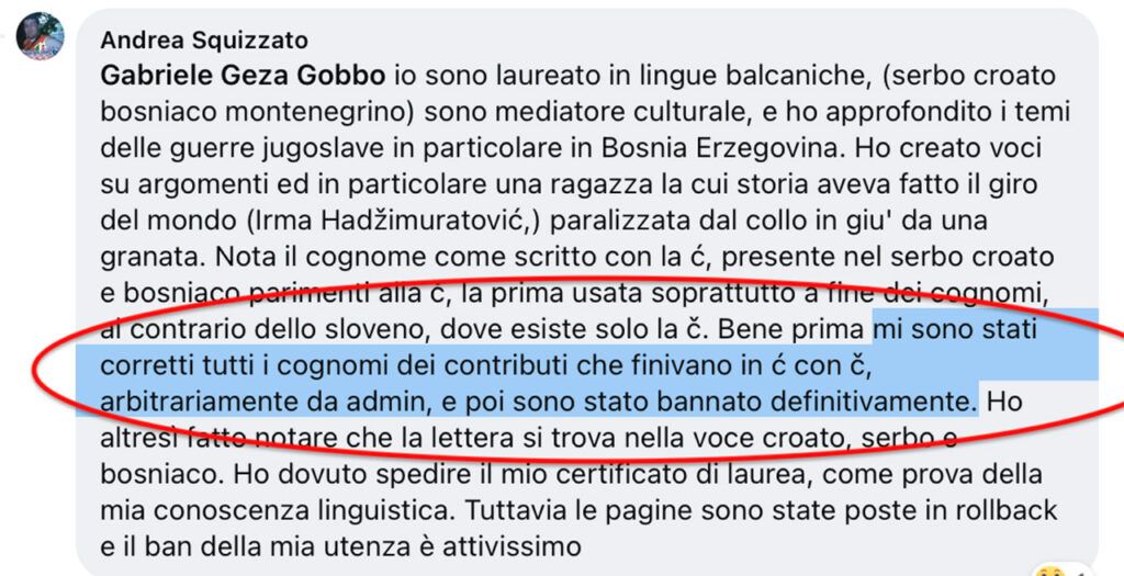 Lo strano caso di Wikipedia e Camisani Calzolari 8 Lo strano caso di Wikipedia e Camisani Calzolari - 8 - Gabriele Gobbo
