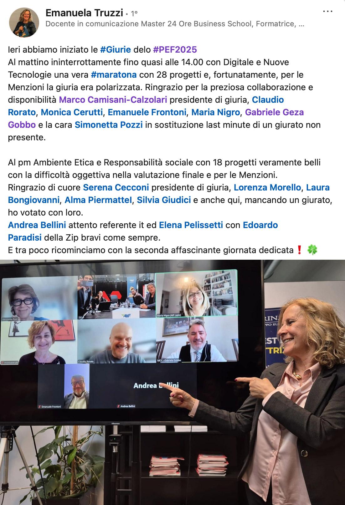 Un’esperienza di valore nella giuria del Premio Eccellenza Formazione - 2 - Gabriele Gobbo